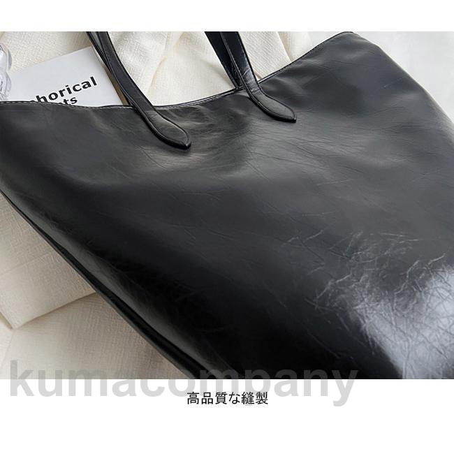 ショルダーバッグ トートバッグ レディース バッグ かばん 合皮 PU 大容量 軽い 肩掛け 手提げ 楽ちん シンプル 無地 可愛い マグネット 通勤 買い物