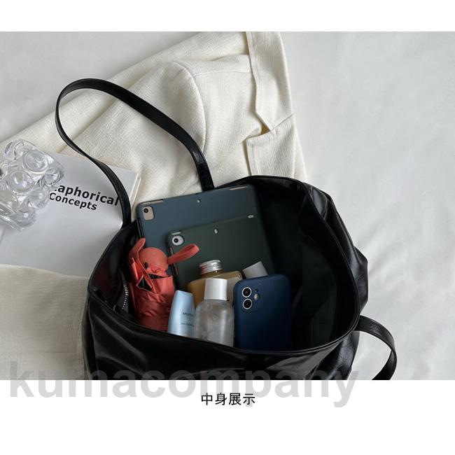 ショルダーバッグ トートバッグ レディース バッグ かばん 合皮 PU 大容量 軽い 肩掛け 手提げ 楽ちん シンプル 無地 可愛い マグネット 通勤 買い物