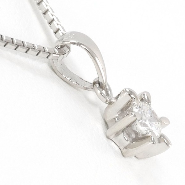 PT900 プラチナ PT850 ネックレス ダイヤ 0.18 約45cm ジュエリー 中古 PT900 プラチナ PT850 ネックレス ダイヤ 0.18 約45cm ジュエリー 中古