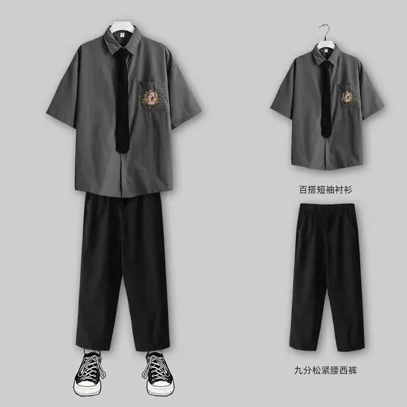 3点セットメンズシャツ カジュアル上着+ジーンズ 韓国ファッション Tシャツ夏服 涼しく楽ちんセットアップ 制服 3点セットメンズシャツ カジュアル上着+ジーンズ 韓国ファッション Tシャツ夏服 涼しく楽ちんセットアップ 制服