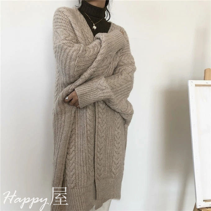 ニットカーディガン レデイース アウター 長袖 ロング丈 無地 ロングカーディガン 前開き 羽織り ケーブル編み レトロ 厚手 シンプル ゆったり 通勤 暖かい 秋新作 冬物 ニットカーディガン レデイース アウター 長袖 ロング丈 無地 ロングカーディガン 前開き 羽織り ケーブル編み レトロ 厚手 シンプル ゆったり 通勤 暖かい 秋新作 冬物