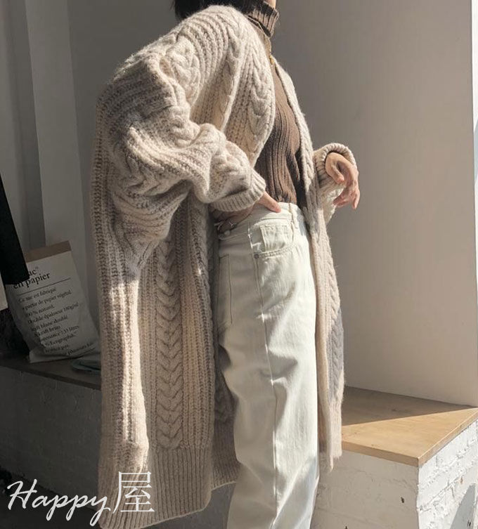 ニットカーディガン レデイース アウター 長袖 ロング丈 無地 ロングカーディガン 前開き 羽織り ケーブル編み レトロ 厚手 シンプル ゆったり 通勤 暖かい 秋新作 冬物 ニットカーディガン レデイース アウター 長袖 ロング丈 無地 ロングカーディガン 前開き 羽織り ケーブル編み レトロ 厚手 シンプル ゆったり 通勤 暖かい 秋新作 冬物