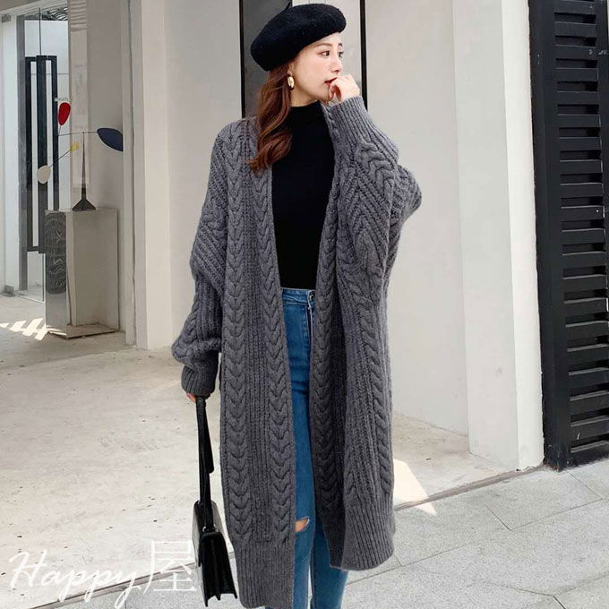 ニットカーディガン レデイース アウター 長袖 ロング丈 無地 ロングカーディガン 前開き 羽織り ケーブル編み レトロ 厚手 シンプル ゆったり 通勤 暖かい 秋新作 冬物 ニットカーディガン レデイース アウター 長袖 ロング丈 無地 ロングカーディガン 前開き 羽織り ケーブル編み レトロ 厚手 シンプル ゆったり 通勤 暖かい 秋新作 冬物