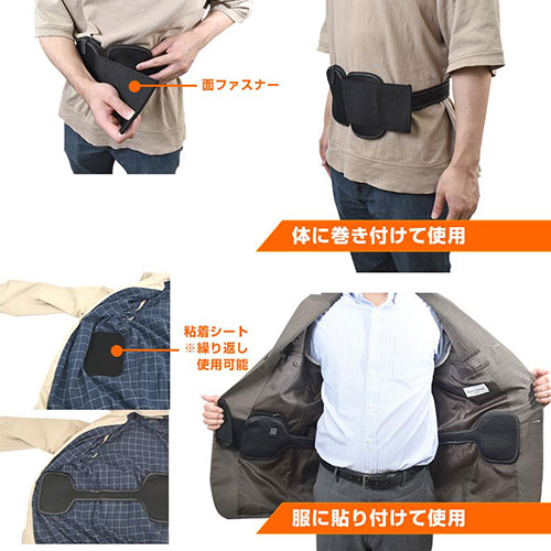 サンコー 腰もお腹も暖かい何度も使えるカイロバンド C-HWB21B