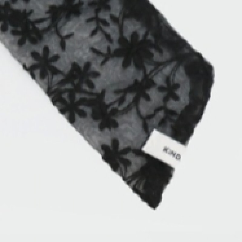 キンダベイビーフローリア刺繍リボンピン-ブラック