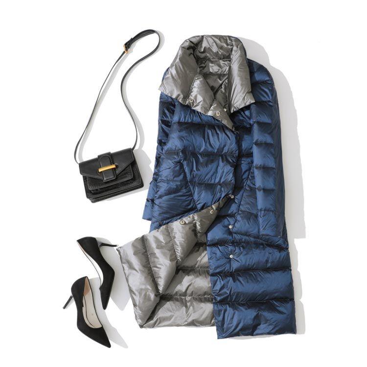 ダウンコートレディース軽量リバーシブルアウターロングコート薄ロング丈スリム大きいサイズキレイめお洒落暖かい防寒着 ダウンコートレディース軽量リバーシブルアウターロングコート薄ロング丈スリム大きいサイズキレイめお洒落暖かい防寒着