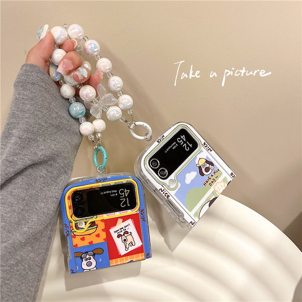 Qoo10] Galaxy Z Flip5 ケース 可愛い 新しいデ