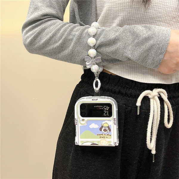 Qoo10] Galaxy Z Flip5 ケース 可愛い 新しいデ
