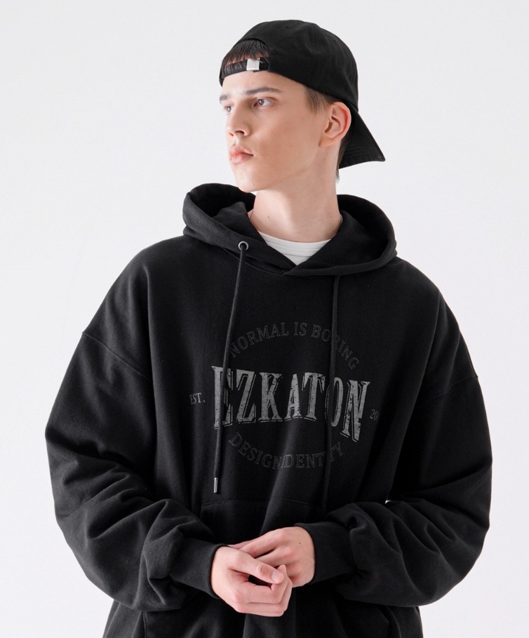[ EZKATON ]★IDENTITY HEAVY COTTON HOODIE EZKATON] Identity Heavy Cotton Hoodie
