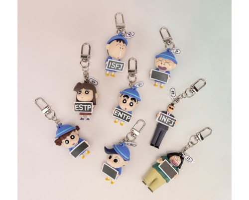 クレヨンしんちゃん 韓国限定 MBTI キーホルダー　ランドセルキーリング 韓国限定 クレヨンしんちゃん 風間くん 幼稚園 ランドセル