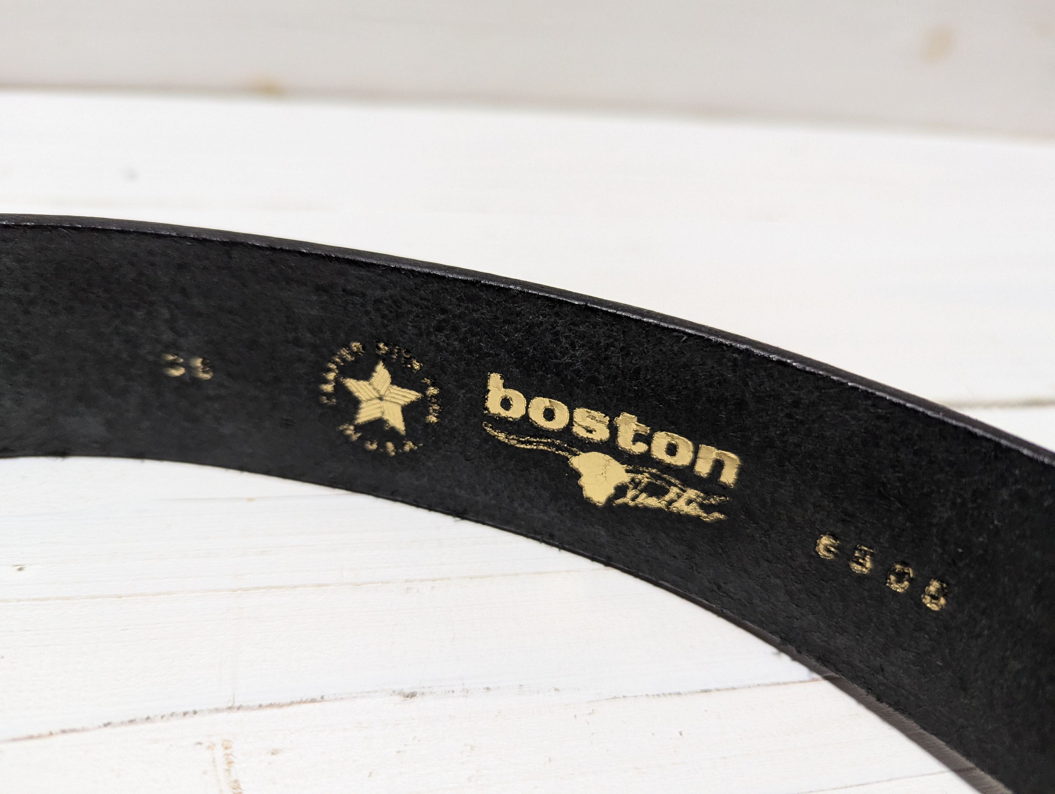 ボストンレザー アメリカ製 本革製 レザー ベルト 黒 ブラック メンズ BOSTON LEATHER BELT BLACK 003 ボストンレザー アメリカ製 本革製 レザー ベルト 黒 ブラック メンズ BOSTON LEATHER BELT BLACK 003