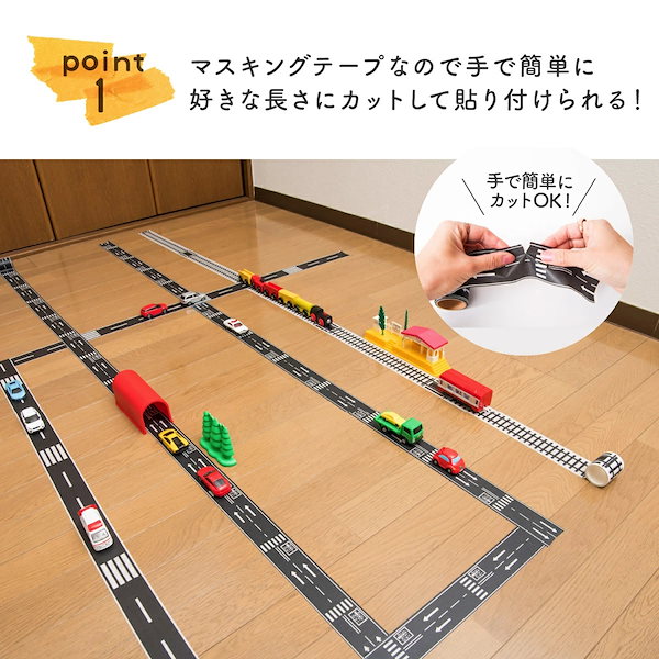 Qoo10] 【送料無料】マスキングテープ 道路 線路