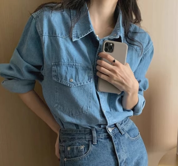 レディース トップス シャツ デニム 長袖 襟付き 角襟 オーバーサイズ 前開き ボタン アメカジ ブルーデニム 中厚手 シンプル カジュアル おしゃれ ラフ マニッシュ ボーイッシュ ベーシック レディース トップス シャツ デニム 長袖 襟付き 角襟 オーバーサイズ 前開き ボタン アメカジ ブルーデニム 中厚手 シンプル カジュアル おしゃれ ラフ マニッシュ ボーイッシュ ベーシック