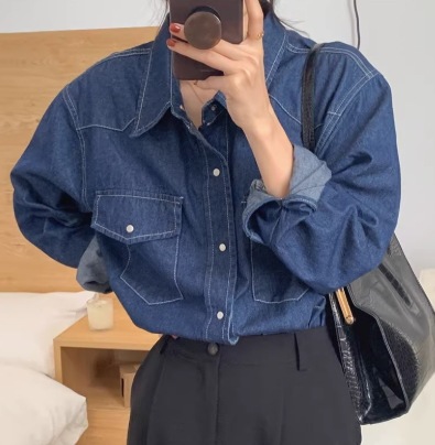 レディース トップス シャツ デニム 長袖 襟付き 角襟 オーバーサイズ 前開き ボタン アメカジ ブルーデニム 中厚手 シンプル カジュアル おしゃれ ラフ マニッシュ ボーイッシュ ベーシック レディース トップス シャツ デニム 長袖 襟付き 角襟 オーバーサイズ 前開き ボタン アメカジ ブルーデニム 中厚手 シンプル カジュアル おしゃれ ラフ マニッシュ ボーイッシュ ベーシック