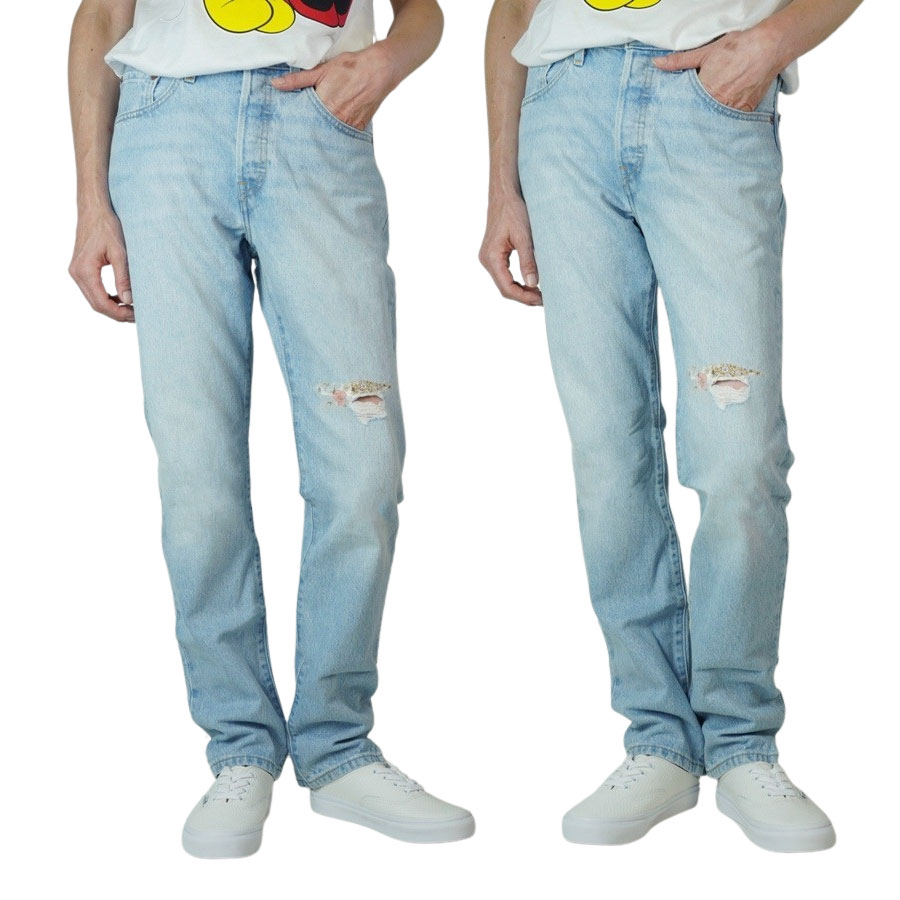 レディース デニムパンツリーバイス LEVIS501 150TH ANNIVERSARY FLOWER SHES CRAFTY501 150周年記念モデル フラワー