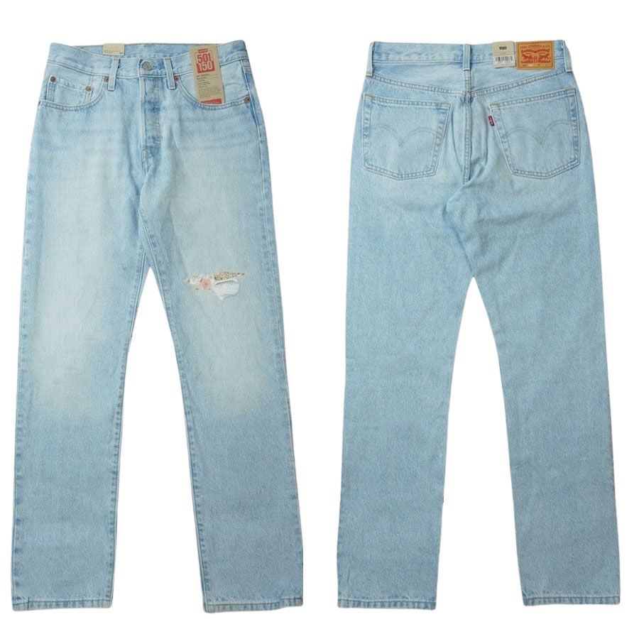 レディース デニムパンツリーバイス LEVIS501 150TH ANNIVERSARY FLOWER SHES CRAFTY501 150周年記念モデル フラワー