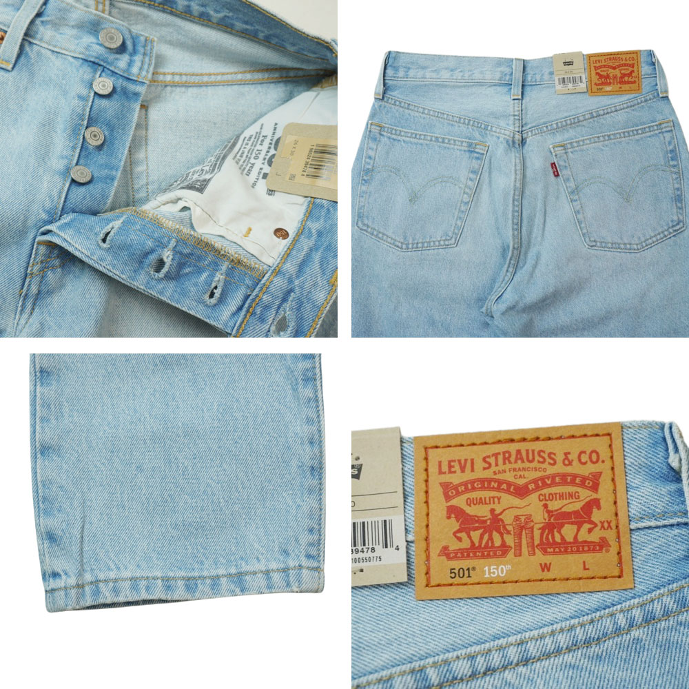 レディース デニムパンツリーバイス LEVIS501 150TH ANNIVERSARY FLOWER SHES CRAFTY501 150周年記念モデル フラワー