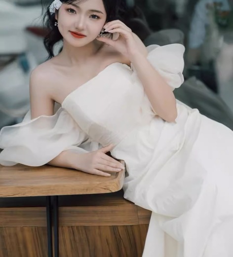 レディース ドレス イブニングドレス ウエディングドレス ウェディング パーティー 結婚式 二次会 ロング マキシ 袖なし ノースリーブ オフショル プリンセスライン スリム 細身 ハイウエスト