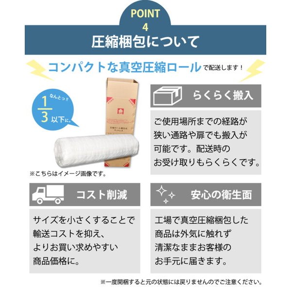 ポケットコイルマットレス セミダブル サイズ ブラック 高耐久3Dメッシュ 圧縮ロール梱包