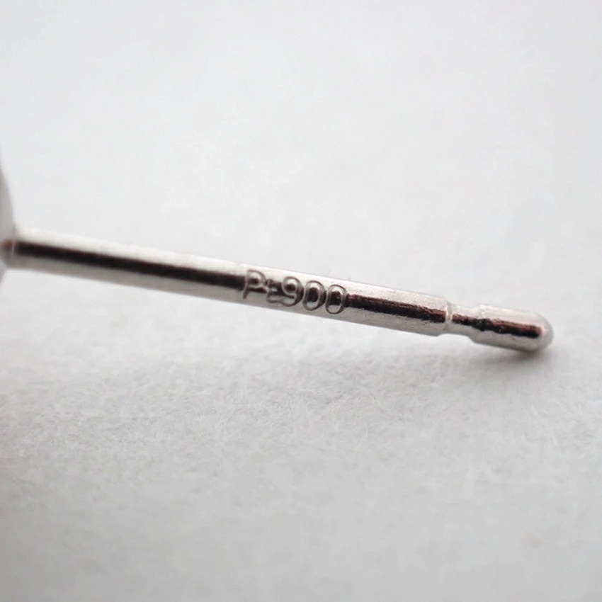 Pt900 南洋白蝶真珠(ホワイトパール)ピアス/g440-36 【公式通販】