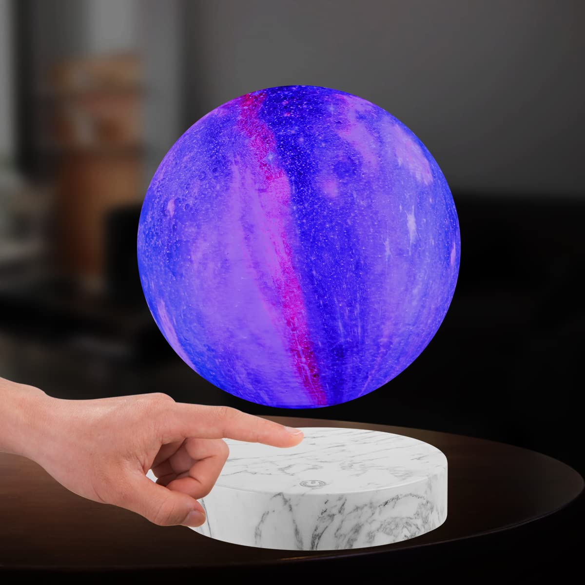 浮遊月ランプ-浮遊ギャラクシームーンライトリモコン16色LED磁気浮遊回転3D印刷ルナーナイトライト机装飾ランプ部屋の装飾のための創造的なギフト 浮遊月ランプ-浮遊ギャラクシームーンライトリモコン16色LED磁気浮遊回転3D印刷ルナーナイトライト机装飾ランプ部屋の装飾のための創造的なギフト