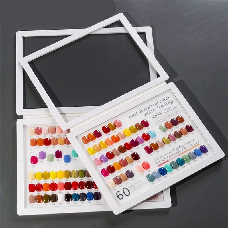 48/60/120色自己接着カラーカードネイルアートブックの表示ブックuv