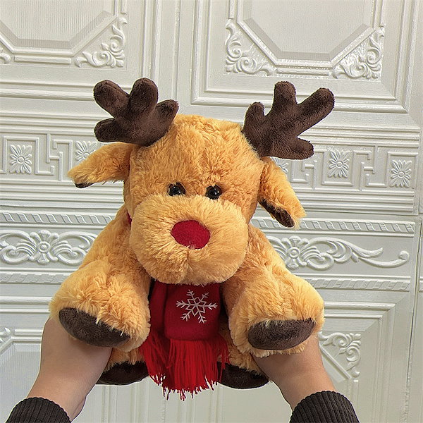 Qoo10] 22cmクリスマスのヘラジカのぬいぐるみ