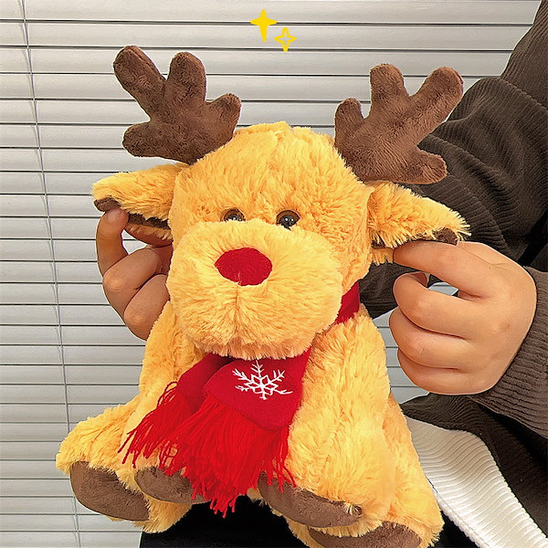 Qoo10] 22cmクリスマスのヘラジカのぬいぐるみ