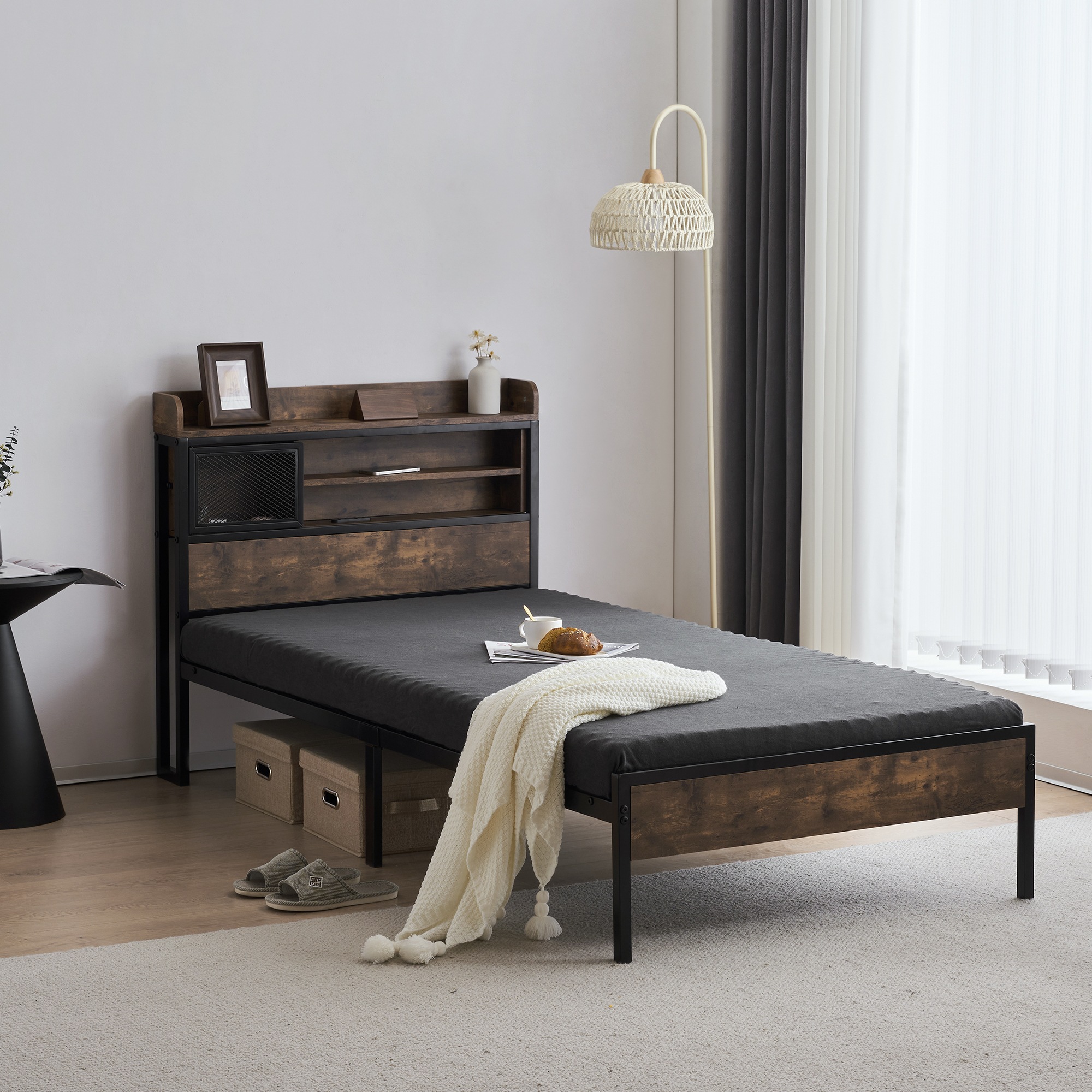 60S ベッドフレーム シングル シングルベッド パイプベッド コンセント付き 宮付き 木 コンセント ベッド 木製 下収納 スチール おしゃれ ヴィンテージ風 アイアンベッド シンプル 北欧風【Sシ 60S ベッドフレーム シングル シングルベッド パイプベッド コンセント付き 宮付き 木 コンセント ベッド 木製 下収納 スチール おしゃれ ヴィンテージ風 アイアンベッド シンプル 北欧風【Sシ