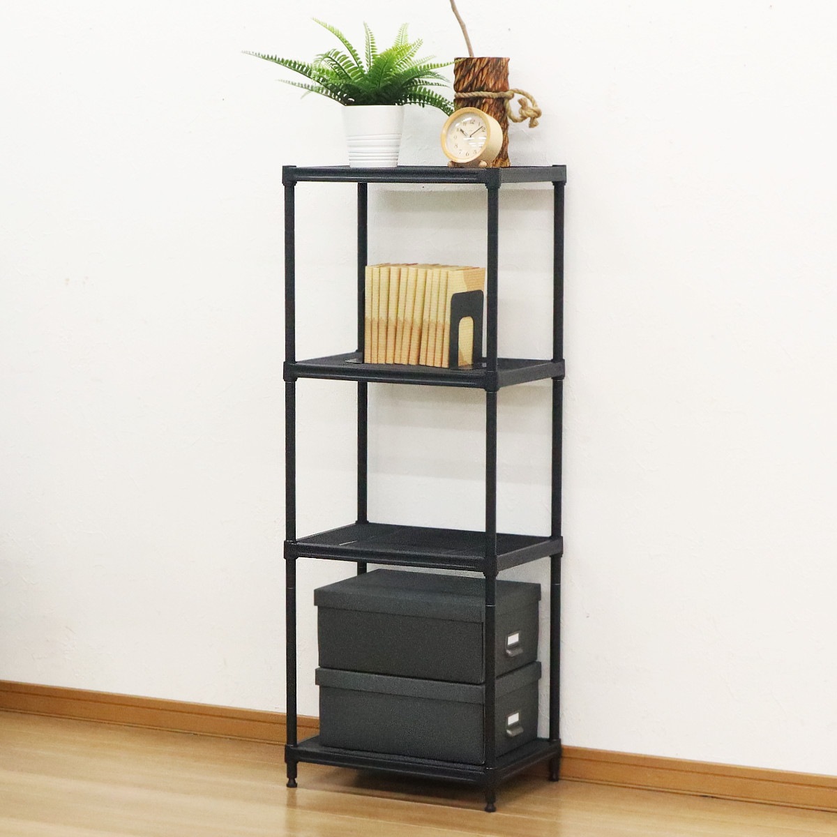 unico manoa 4段 オープンラック クリア塗装済 DLK154 展示品 ウニコ マノア シェルフ W80cm 4段 オープン