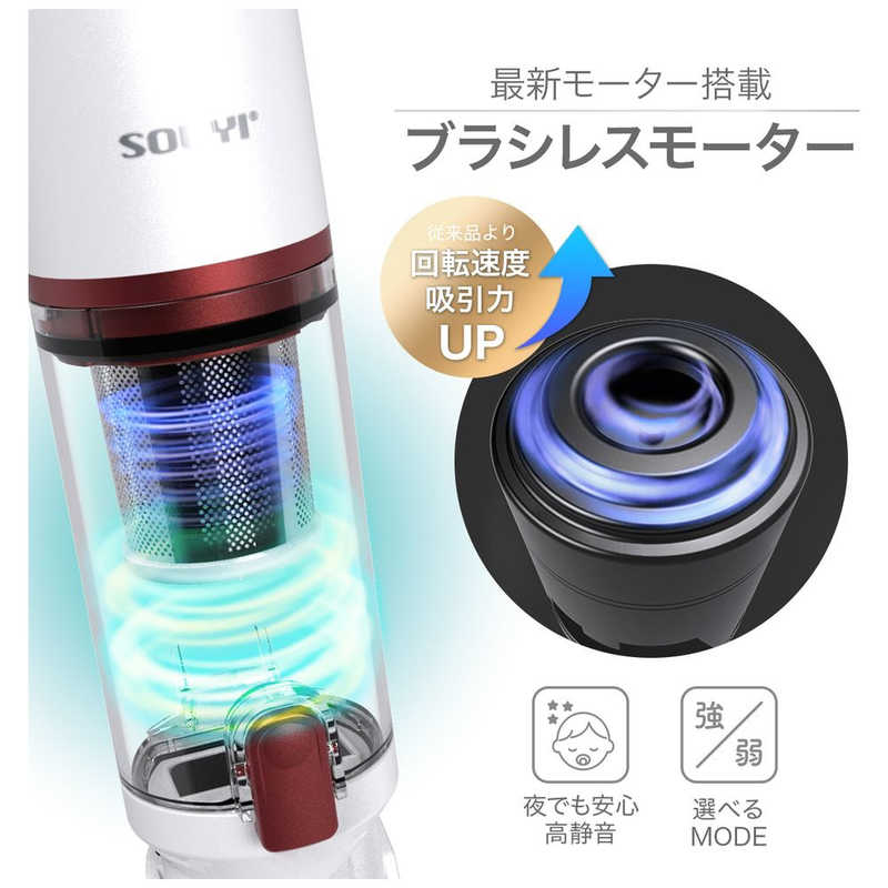 ソウイジャパン　スティッククリーナー スリムクリーナー [ダストボックス式 /コードレス]　SY-120-PK ピンク