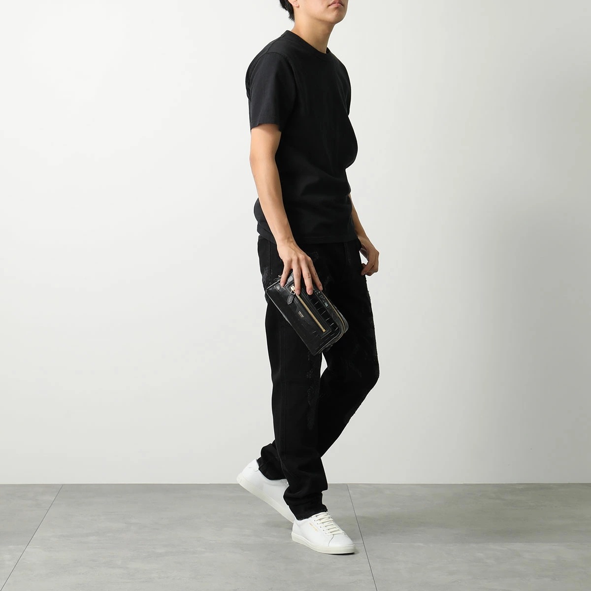 TOM FORD トムフォード クラッチバッグ Y0356 LCL403G メンズ エナメル レザー クロコダイル型押し ポーチ セカンドバッグ 鞄 1N001 TOM FORD トムフォード クラッチバッグ Y0356 LCL403G メンズ エナメル レザー クロコダイル型押し ポーチ セカンドバッグ 鞄 1N001