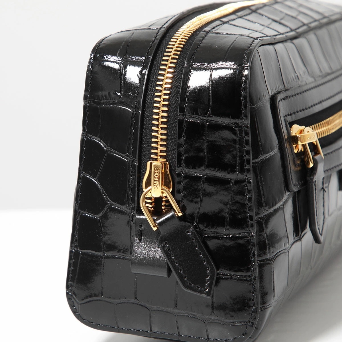 TOM FORD トムフォード クラッチバッグ Y0356 LCL403G メンズ エナメル レザー クロコダイル型押し ポーチ セカンドバッグ 鞄 1N001 TOM FORD トムフォード クラッチバッグ Y0356 LCL403G メンズ エナメル レザー クロコダイル型押し ポーチ セカンドバッグ 鞄 1N001