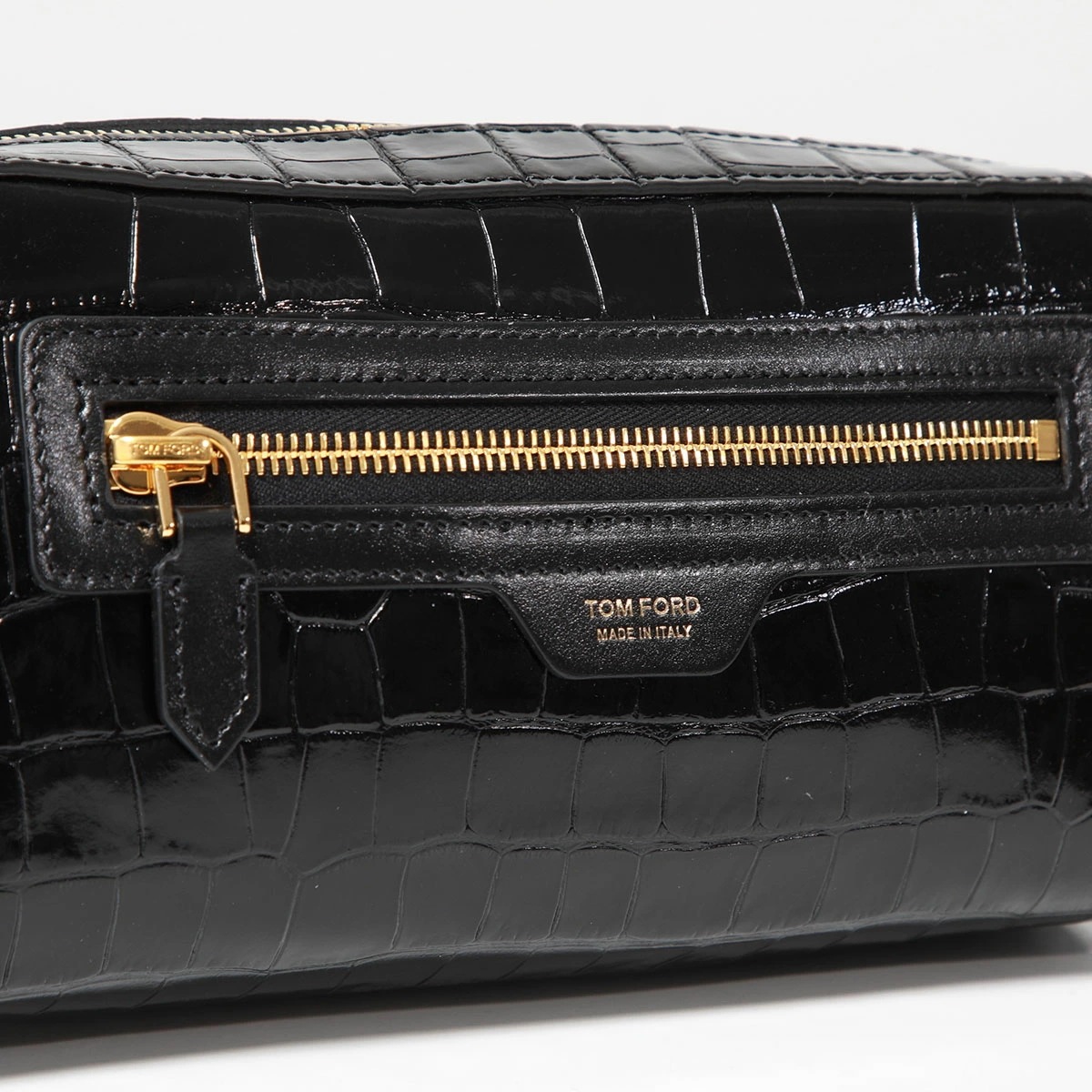 TOM FORD トムフォード クラッチバッグ Y0356 LCL403G メンズ エナメル レザー クロコダイル型押し ポーチ セカンドバッグ 鞄 1N001 TOM FORD トムフォード クラッチバッグ Y0356 LCL403G メンズ エナメル レザー クロコダイル型押し ポーチ セカンドバッグ 鞄 1N001