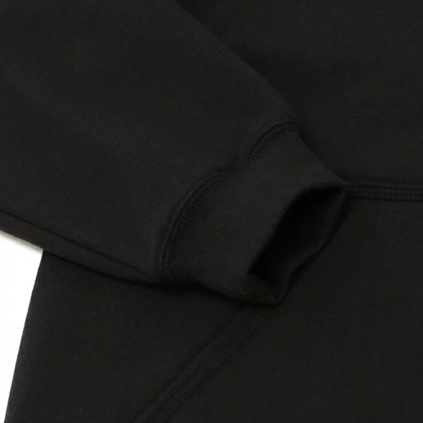 パーカー フーディー ルーズフィット ミッドウエイト フルジップ スウェット ブラック メンズ K122 BLK