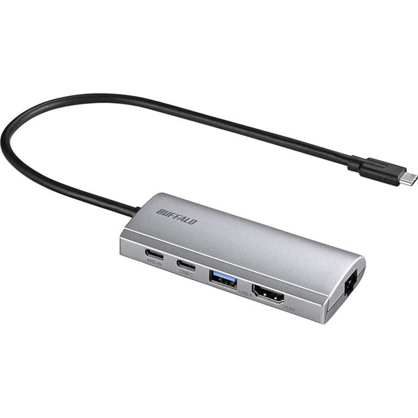 バッファロー USB Type-C接続 ドッキングステーション PD対応 HDMI出力 シルバー LUD-U3-CGHDSV