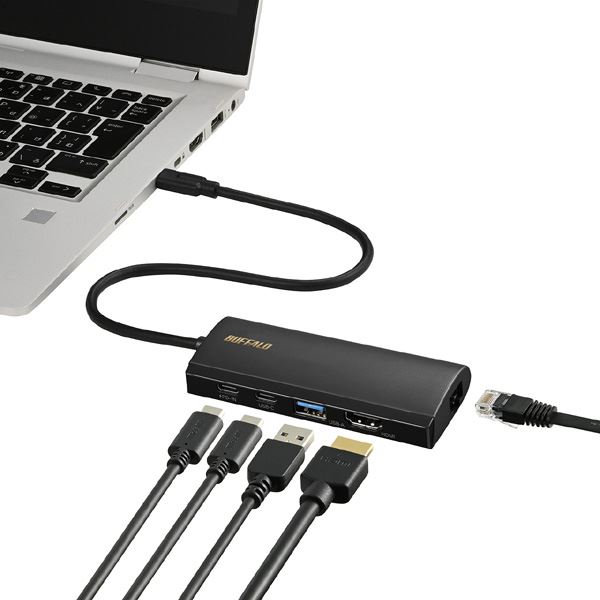 バッファロー USB Type-C接続 ドッキングステーション PD対応 HDMI出力 シルバー LUD-U3-CGHDSV