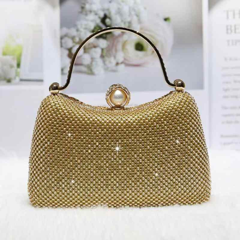 豪華パーティーバッグ キラキラ ストーンBAG -クラッチバッグ レディース Watreketal] キラキラしたラインストーンを備えた豪華な女性の