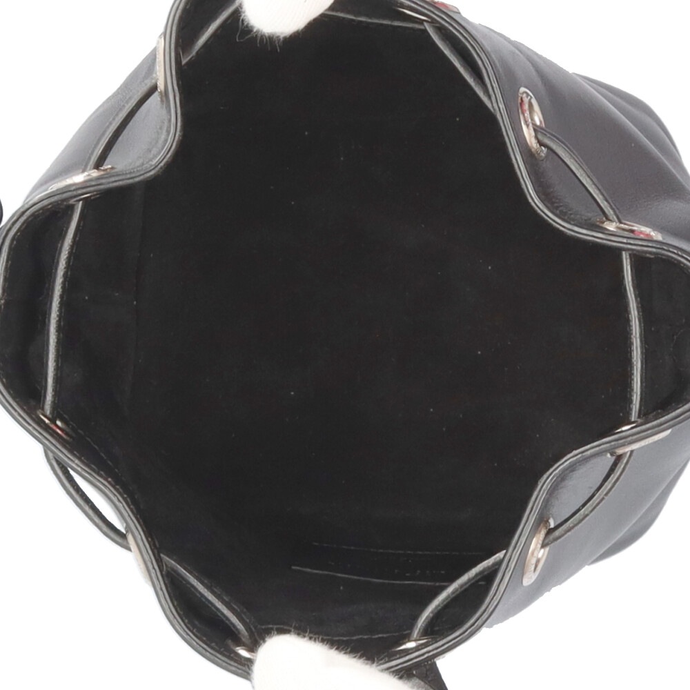 サンローラン スタッズ エマニュエルバケット ショルダーバッグ レザー 357603 ブラック SAINT LAURENT 中古 サンローラン スタッズ エマニュエルバケット ショルダーバッグ レザー 357603 ブラック SAINT LAURENT 中古