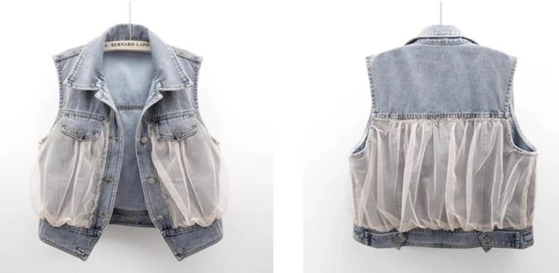 Hot!!!デニムベスト レディース ベスト シアー デニムジレデニムジレ トップス 大きいサイズ 羽織 おしゃれ