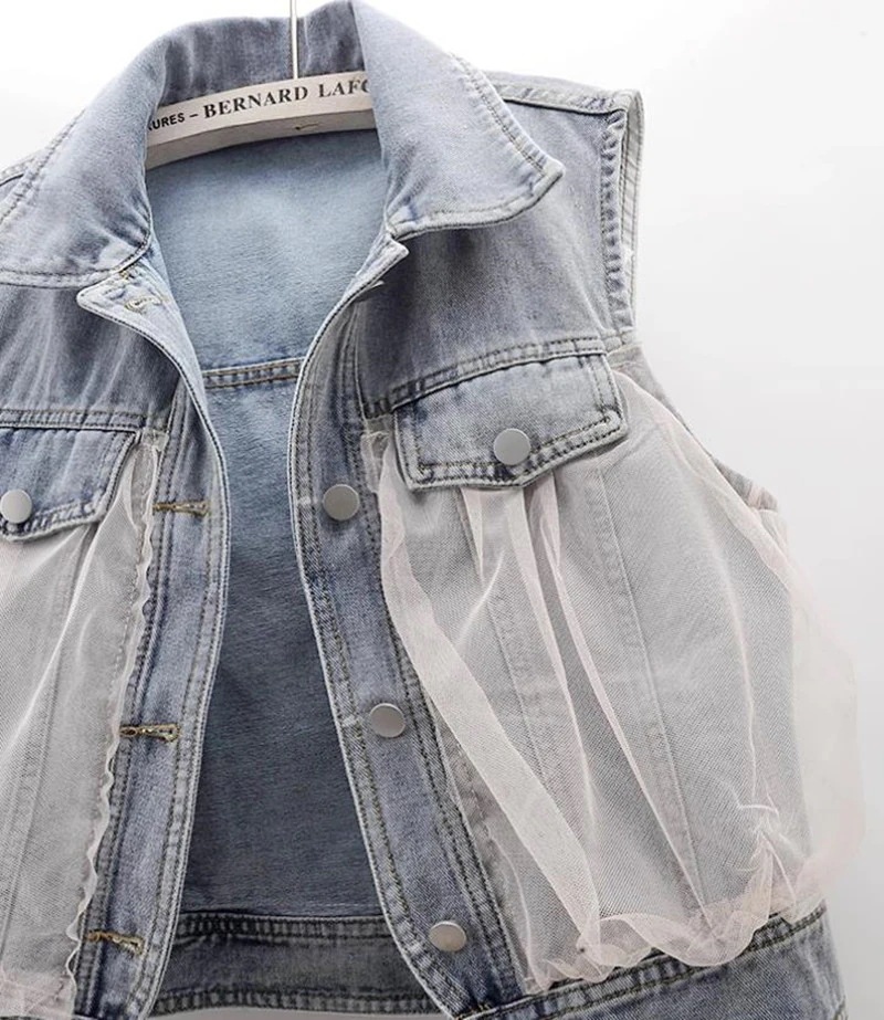 Hot!!!デニムベスト レディース ベスト シアー デニムジレデニムジレ トップス 大きいサイズ 羽織 おしゃれ