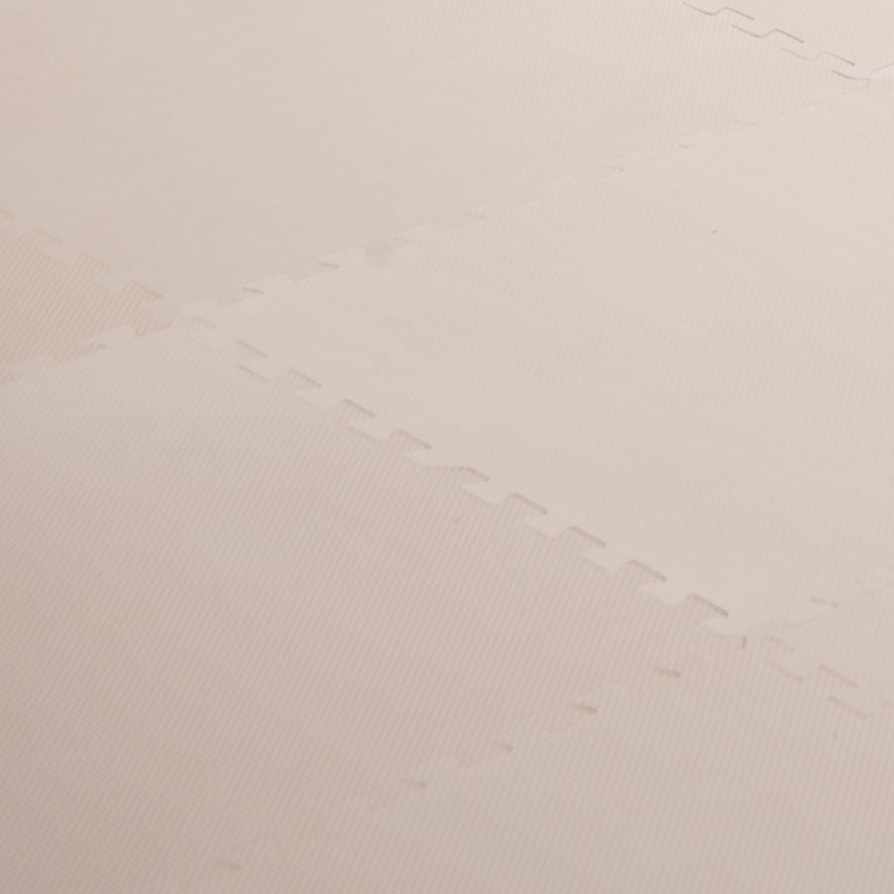 ジョイントマット 大判60cm 3畳 16枚 厚手 2cm おしゃれ EVA高品質 防音断熱 安心のノンホル 転倒防止 サイドパーツ付き【グリーンベージュ】 Green Plastic 家具 フロア