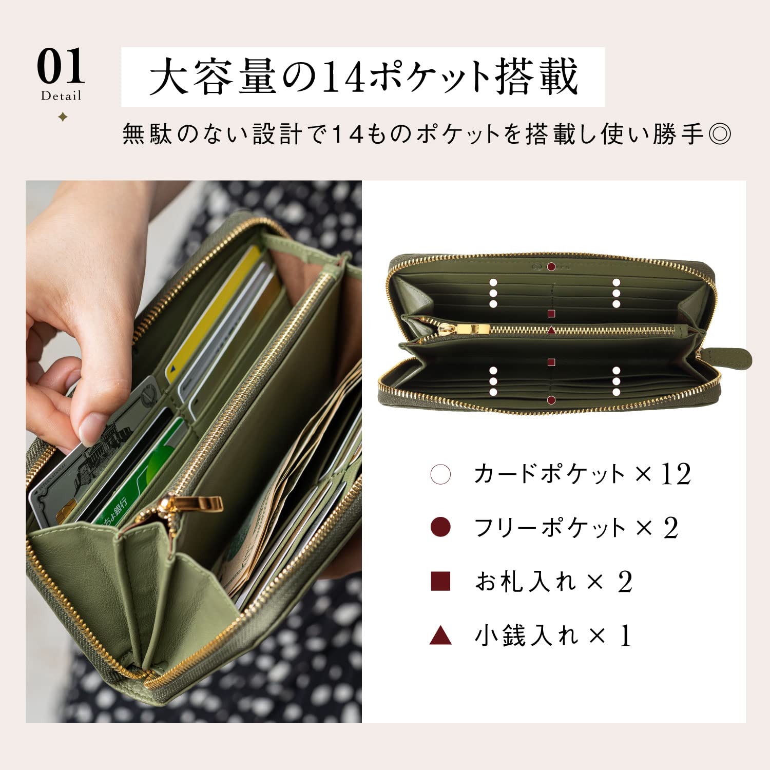 [ムラ] 長財布 イタリアンレザー シュリンクレザー レディース 本革 スキミング防止 財布 (オレンジ)