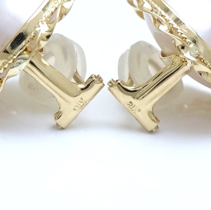 マベパール イヤリング 真珠 K18YG イエローゴールド/28193【中古】 マベパール イヤリング 真珠 K18YG イエローゴールド/28193【中古】