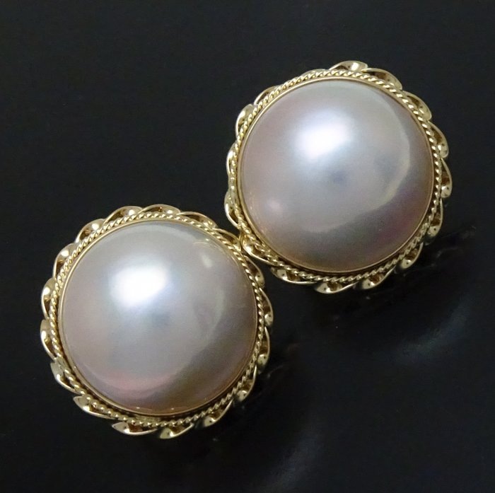 マベパール イヤリング 真珠 K18YG イエローゴールド/28193【中古】 マベパール イヤリング 真珠 K18YG イエローゴールド/28193【中古】