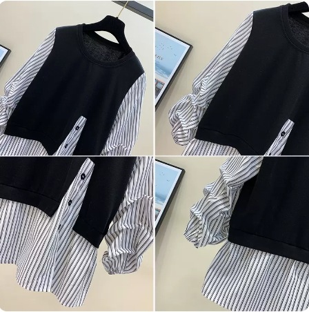 重ね着風トップス ブラウス カットソー ニットソー 長袖 パフスリーブ ストライプ ストレート 切り替えデザイン 伸縮性 かわいい 大人可愛い きれいめ 大人 上品 おしゃれ お洒落 レトロ 大人女子 重ね着風トップス ブラウス カットソー ニットソー 長袖 パフスリーブ ストライプ ストレート 切り替えデザイン 伸縮性 かわいい 大人可愛い きれいめ 大人 上品 おしゃれ お洒落 レトロ 大人女子