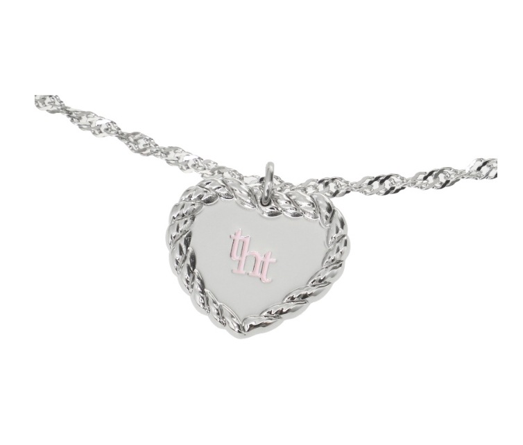Heart twist necklace - Silver Heart twist necklace - Silver