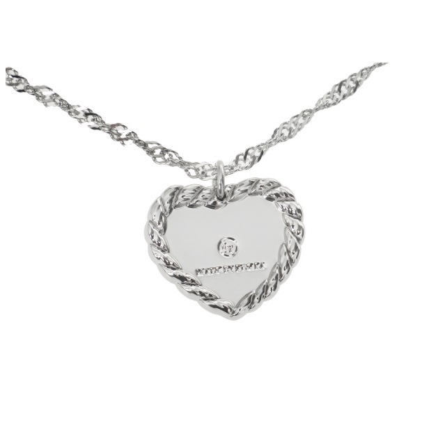 Heart twist necklace - Silver Heart twist necklace - Silver