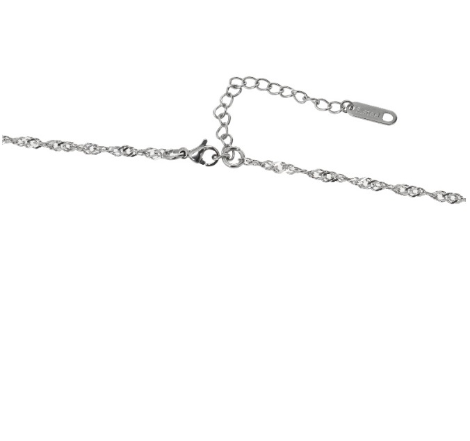 Heart twist necklace - Silver Heart twist necklace - Silver