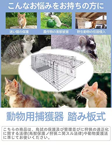 動物用捕獲器 アニマルトラップ 踏み板式 : ガーデニング・DIY・工具 